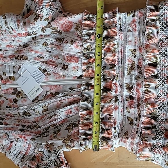 Zimmermann Radiate Smocked Mini Dress, Peach Rose Floral - Picture 11 of 16